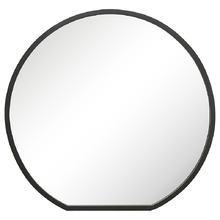 Black Ellara Round 914 x 711mm Iron Bathroom Mirror